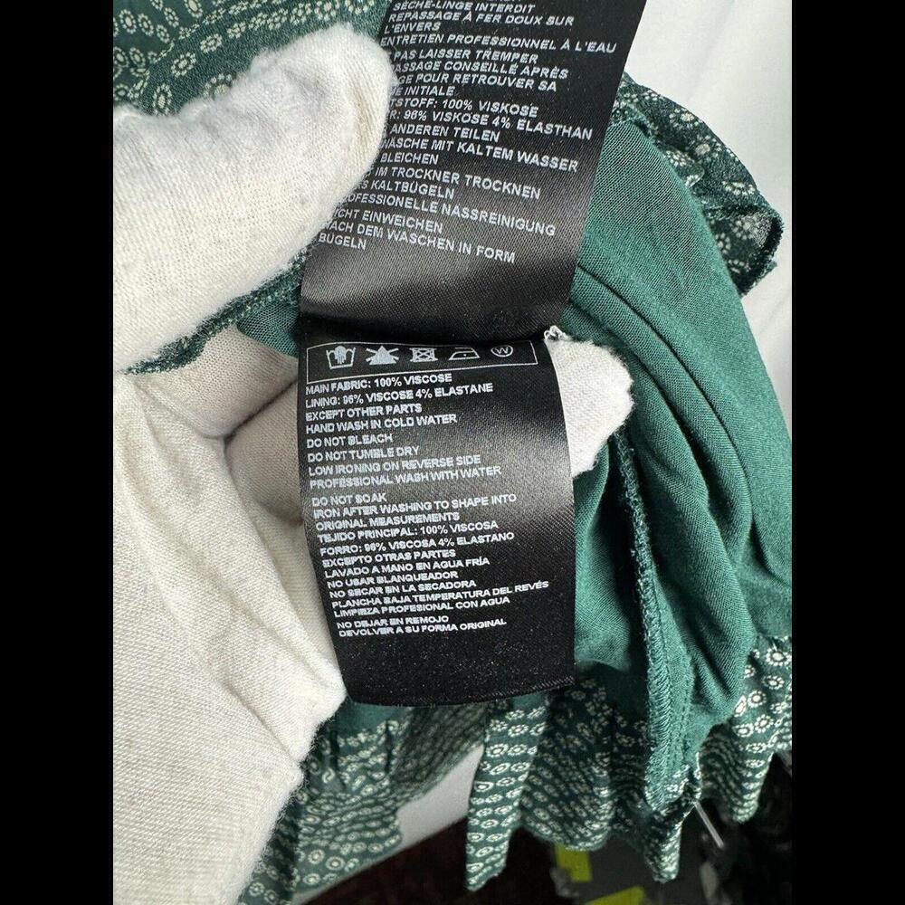 ba&sh Little Robe Ruched Mini Dress Emerald Size 2, US M - Picture 5 of 5